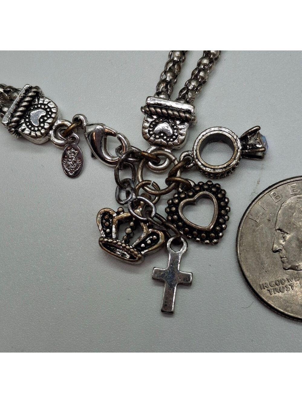 Premier Designs Silver Bracelet with Crown Charm - Picture 4 of 7